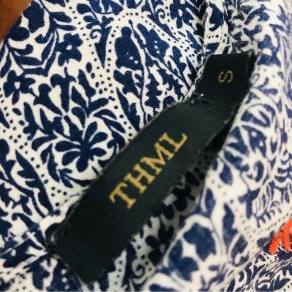 THML Floral Print Embroidered Arrows Top Size Small - Picture 7 of 7